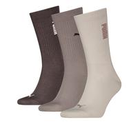 Socken PUMA "PUMA UNISEX LOGO CREW SOCK", Damen, Gr. 43-46, neutral, braun, Obermaterial: 62% Baumwolle, 24% Polyester, 10% Polyamid, 4% Elasthan, Socken Socken (33573442-43) neutral, braun