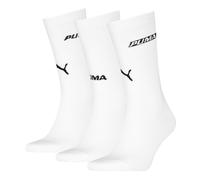 Socken PUMA "PUMA UNISEX LOGO STACKING CREW SOCK", Mädchen, Gr. 43-46, weiß, Obermaterial: 63% Baumwolle, 24% Polyester, 9% Polyamid, 4% Elasthan, Socken Socken (17741462-43) weiß