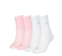 Socken PUMA "PUMA WOMEN SOCK 4P ECOM", Damen, Gr. 39-42, pink (weiß, pink), Materialmix, unifarben, Socken Socken, mit unterstützender Fußgewölbestruktur (89171929-39) weiß, pink