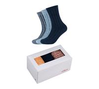 3er Pack s.Oliver Hygge Rib Socken in Geschenkbox 5900 - dark blue 35-38