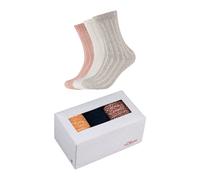 Socken S.OLIVER "Sockenbox 3er Pack", Damen, Gr. 39/42, weiß (sanftes weiß melange), 69% Polyester 29% Polyester 2% Elasthan, meliert, Socken (85118641-39) sanftes weiß melange