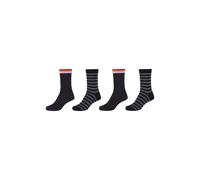 Socken S.OLIVER "Socken 4er Pack", Damen, Gr. 35/38, schwarz, 48% Polyester 43% Baumwolle 7% Metallfaser 2% Elasthan, glänzend, Socken (59445441-35) schwarz