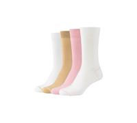 Socken S.OLIVER "4er Pack", Damen, Gr. 39/42, almond blossom, 70% Viskose 28% Polyamid 2% Elasthan, uni, Socken Socken (97330622-39) almond blossom