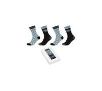 Socken S.OLIVER "4er Pack", Herren, Gr. 36-40, schwarz, 75% Baumwolle, 23% Polyamid, 2% Elasthan, gemustert, Socken Socken (44575134-36) schwarz