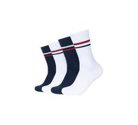 Socken S.OLIVER "4er Pack", Herren, Gr. 39-42, blanc, 66% Baumwolle, 28% Polyester, 5% Elastodien, 1% Elasthan, gestreift, Socken Socken (14659942-39) blanc