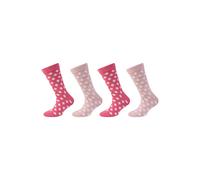 Socken S.OLIVER "4er Pack", Mädchen, Gr. 27-30, rosa (polignac), 37% Viskose, 35% Polyester, 25% Polyamid, 3% Elasthan, gepunktet, Socken Socken (66504727-27) polignac