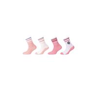 Socken S.OLIVER "4er Pack", Mädchen, Gr. 35-38, flamingo plume, 78% Baumwolle, 20% Polyamid, 2% Elasthan, gemustert, Socken Socken, 4er Pack Baumwollmix mit recycelter Baumwolle (58242036-35) flamingo