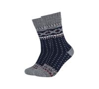 Socken S.OLIVER, Damen, Gr. 43-46, Sockengröße, blau (schwarz saphire), Obermaterial: 40% Wolle, 35% Polyamid, 23% Viskose, 2% Elasthan, Socken Socken, aus reiner Baumwolle, mit Mouliné-Strickgewebe,
