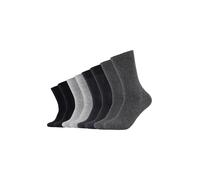 s.Oliver RED LABEL Socken mit elastischem Rippenbündchen im 6er-Pack in Anthrazit Melange, Größe 43-46