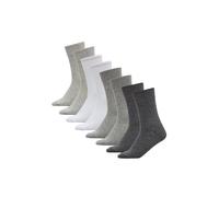 s.Oliver RED LABEL Socken mit elastischem Rippenbündchen im 6er-Pack in Mittelgrau Melange, Größe 39-42