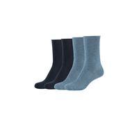 Socken S.OLIVER "Socken 4er Pack" Gr. 35/38, blau (stone melange, navy) Damen Socken (58355432-35) stone melange, navy