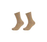 Socken S.OLIVER "Socken 2er Pack", Damen, Gr. 35/38, gelb (ochre), 66% Polyacryl 29% Wolle 4% Polyamid 1% Elasthan, Socken (74760961-35) ochre