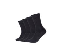 Socken S.OLIVER "Socken 4er Pack", Damen, Gr. 35-38, schwarz, 69% Baumwolle, 30% Polyamid, 1% Elasthan, uni, Socken Socken, 4er Pack Aus OCS-zertifizierter Organic Cotton gefertigt, Angenehm weiche Ri