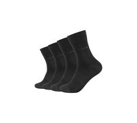 Socken S.OLIVER "Socken 4er Pack", Damen, Gr. 35/38, schwarz (schwarz schwarz), 82% Viskose, 16% Polyamid, 2% Elasthan, uni, Socken Socken (98607335-35) schwarz schwarz
