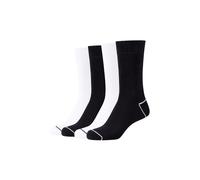 Socken S.OLIVER "Socken 4er Pack", Damen, Gr. 39-42, schwarz-weiß (schwarz, weiß), 70% Viskose, 28% Polyamid, 2% Elasthan, uni, Socken Socken (83828960-39) schwarz, weiß