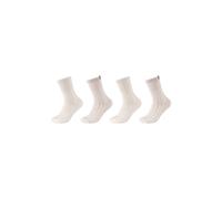Socken S.OLIVER "4er Pack", Herren, Gr. 39-42, weiß (sanftes weiß melange), 98% Polyester, 2% Elasthan, uni, Socken Socken (74890015-39) sanftes weiß melange