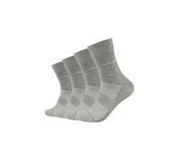 Socken S.OLIVER "Socken 4er Pack", Damen, Gr. 43-46, grau (light grau melange), 82% Viskose, 16% Polyamid, 2% Elasthan, meliert, Socken Socken (96299605-43) light grau melange