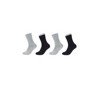 Socken S.OLIVER "Socken 4er Pack", Damen, Gr. 43-46, schwarz, 75% Baumwolle, 23% Polyester, 2% Elasthan, gestreift, Socken Socken (88559623-43) schwarz