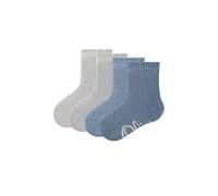 Socken S.OLIVER "Socken 4er Pack", Mädchen, Gr. 15/18, blau (jeans melange), 74% Baumwolle 13% Polyester 12% Polyamid 1% Elasthan, Socken Socken (51912900-15) jeans melange