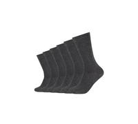 Socken S.OLIVER "Socken 6er Pack", Damen, Gr. 43/46, grau (anthrazit), 80% Baumwolle, 17% Polyamid, 3% Elasthan, uni, Socken Socken (17067419-43) anthrazit