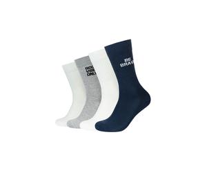 Socken S.OLIVER "Tennissocken 4er Pack", Damen, Gr. 43-46, blau nights, 66% Baumwolle, 28% Polyester, 5% Elastodien, 1% Elasthan, gemustert, Socken Socken, 4er Pack Hergestellt aus OCS-zertifizierter