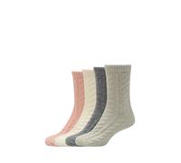 Socken S.OLIVER "warm & cozy", Damen, Gr. 35-38, bunt (ghost gray lurex), Materialmix, Socken Socken, mit elastischem Bund (44434133-35) ghost gray lurex