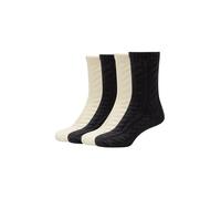 Socken S.OLIVER "warm & cozy", Damen, Gr. 35-38, schwarz-weiß (schwarz), Materialmix, Socken Socken, mit elastischem Bund (47802225-35) schwarz