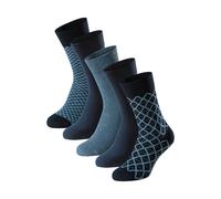 Socken SCHIESSER "Bluebird", Damen, Gr. 43-46, blau (909, sonstiges), Baumwollmischung, Socken Socken, druckfreier Bund, Fersen und Zehen handgekettelt, Cotton-Mix (21512903-43) 909, sonstiges