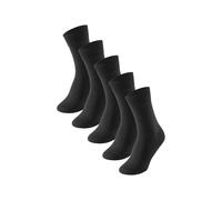 Schiesser Tagessocke Crew Bluebird Stay Fresh schwarz - 5 Paar, Größe 39-42