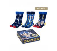 Sonic Unisex Kids 3er Pack Socken, bunt, 40-46