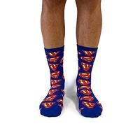 Socken Superman, Socken für Erwachsene, Offizielles Produkt, Blau (38-40)