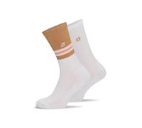 Socken TAMARIS "2er Pack", Damen, Gr. 35-38, weiß, coffee, 73% Baumwolle, 24% Polyamid, 3% Elasthan, gestreift, Socken Socken, 2er Pack weiche Baumwolle und verstärkte Ferse und Spitze (10551151-35) w