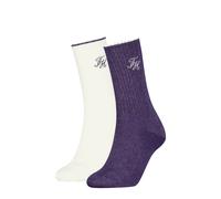 Socken TOMMY HILFIGER, Damen, Gr. 39-42, lila (lila haze), Obermaterial: 62% Baumwolle, 28% Polyamid, 9% sonstige Fasern, 1% Elasthan, Socken Socken (33890313-39) lila haze