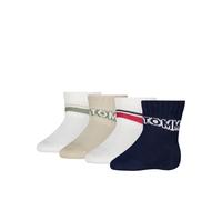 Socken TOMMY HILFIGER "TH BABY SOCK 4P ABS ECOM", Mädchen, Gr. 19-22, bunt (tommy original, sand), Obermaterial: 73% Baumwolle, 25% Polyamid, 2% Elasthan, Socken Socken (78281441-19) tommy original, s