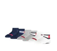 Tommy Hilfiger Unisex Baby Crew Socken, Weiß / Grau / Marineblau, 23-26 EU