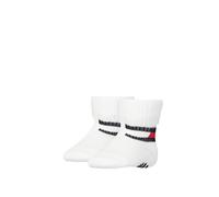 Socken TOMMY HILFIGER "TH BABY SOCK FLAG SOCK", Mädchen, Gr. 23-26, weiß, Baumwollmischung, Socken Socken, mit Antirutsch-Noppen an der Fußsohle (52249807-23) weiß