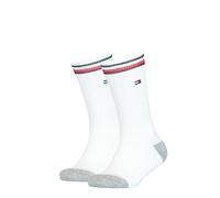 TOMMY HILFIGER Kinder Socken im Pack - ICONIC SPORTS, Vorteilspack, Frottee-Sohle, 27-42 Weiß 35-38 2er Pack (1x2P)
