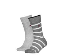 Socken TOMMY HILFIGER "TH KIDS SOCK BRETON STRIPE", Mädchen, Gr. 27-30, grau (schwarz), Baumwollmischung, normal, Socken Socken (96272445-27) schwarz