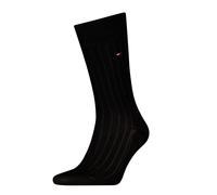 Socken TOMMY HILFIGER "TH MEN SOCK 1P PREMIUM RIB FIL D ECOSSE", Damen, Gr. 39-40, schwarz, Obermaterial: 67% Baumwolle, 32% Polyamid, 1% sonstige Fasern, Socken Socken (71781339-39) schwarz