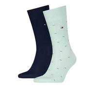 Socken TOMMY HILFIGER "TH MEN SOCK 2P MICRO PATTERN", Damen, Gr. 43-46, fresh grün, Obermaterial: 76% Baumwolle, 23% Polyamid, 1% Elasthan, Socken Socken (16537739-43) fresh grün