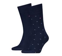 Socken TOMMY HILFIGER "TH MEN SOCK 2P MICRO PATTERN", Herren, Gr. 43-46, navy, Baumwollmischung, Socken Socken (53424815-43) navy