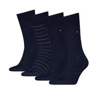 Socken TOMMY HILFIGER "TH MEN SOCK 4P GIFTBOX", Herren, Gr. 39-42, navy, Baumwollmischung, Socken Socken (17314649-39) navy