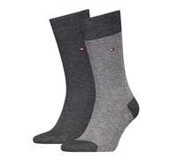Tommy Hilfiger Socken mit Label-Details im 2er-Pack Modell 'Birdeye' in Anthrazit, Größe 43-46