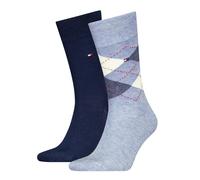 Tommy Hilfiger Legwear Tommy Hilfiger 2P Men Sock Check Blau/Hellblau Gr 39/42 Herren