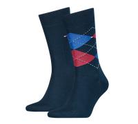 Socken TOMMY HILFIGER "TH MEN SOCK CHECK 2P", Herren, Gr. 43-46, tommy original, Baumwollmischung, normal, Socken Socken, mit klassischem Argyle-Design (61534812-43) tommy original