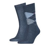 2er Pack TOMMY HILFIGER Check Socken Herren 356 - jeans 47-49