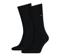 Socken TOMMY HILFIGER "TH MEN SOCK CLASSIC 2P", Damen, Gr. 39-42, schwarz, Baumwollmischung, normal, Socken Socken, Mit eingestricktem Flag-Logo (77422912-39) schwarz
