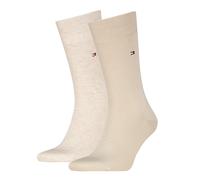 Socken TOMMY HILFIGER "TH MEN SOCK CLASSIC 2P", Herren, Gr. 39-42, sand, Baumwollmischung, normal, Socken Socken, Mit eingestricktem Flag-Logo (84315640-39) sand