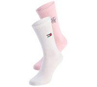 Socken TOMMY HILFIGER "TH UNI SOCK 2P MONOGRAM", Damen, Gr. 39-42, pink, Obermaterial: 76% Baumwolle, 23% Polyamid, 1% Elasthan, Socken Socken (59057646-39) pink