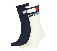 Socken TOMMY HILFIGER "TH UNI SOCK 2P US SAIL GP TEAM", Damen, weiß, navy, Obermaterial: 59% Baumwolle, 37% Polyamid, 4% Elasthan, Socken Socken (69322456-0) weiß, navy